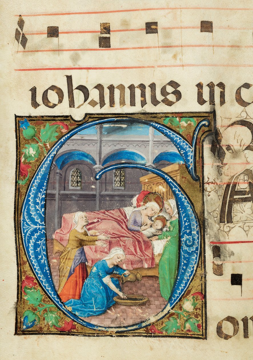Birth of the Virgin, Gradual, f.76 by French School