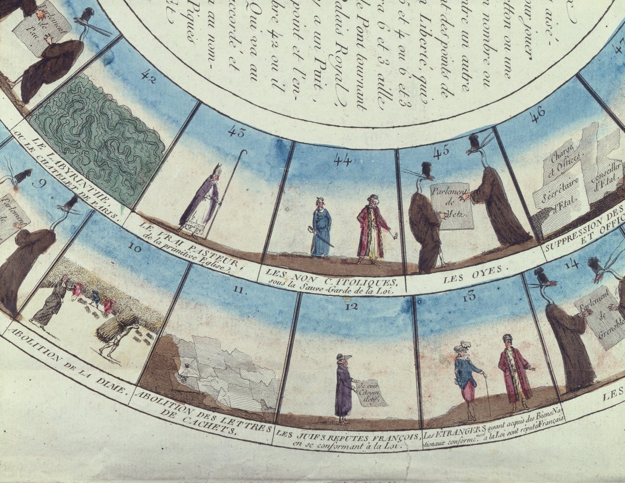 Board Game based on the French Revolution, c.1790 by French School