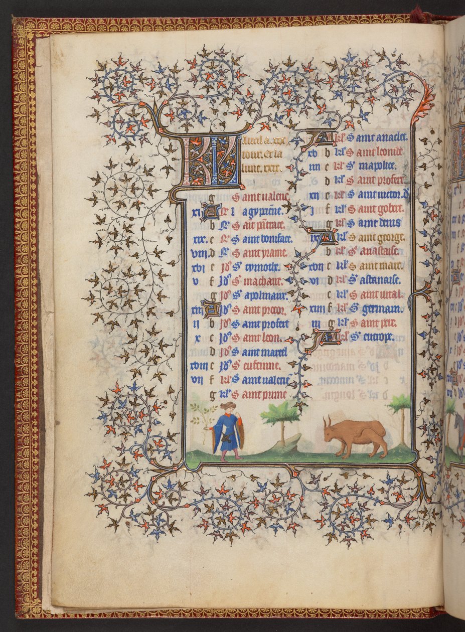 Book of Hours, Add MS 32454 f.3v, France by French School