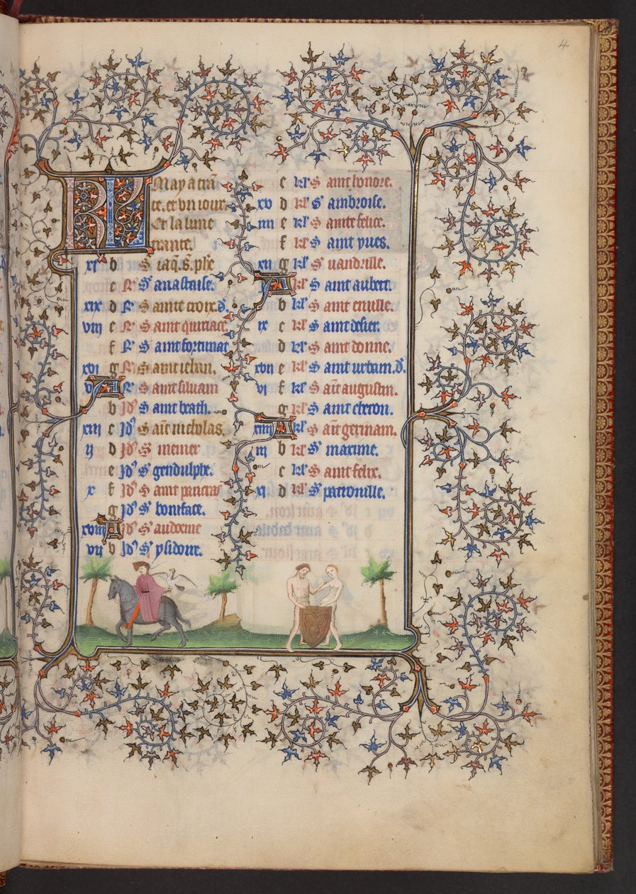 Book of Hours, Add MS 32454 f.4r, France by French School