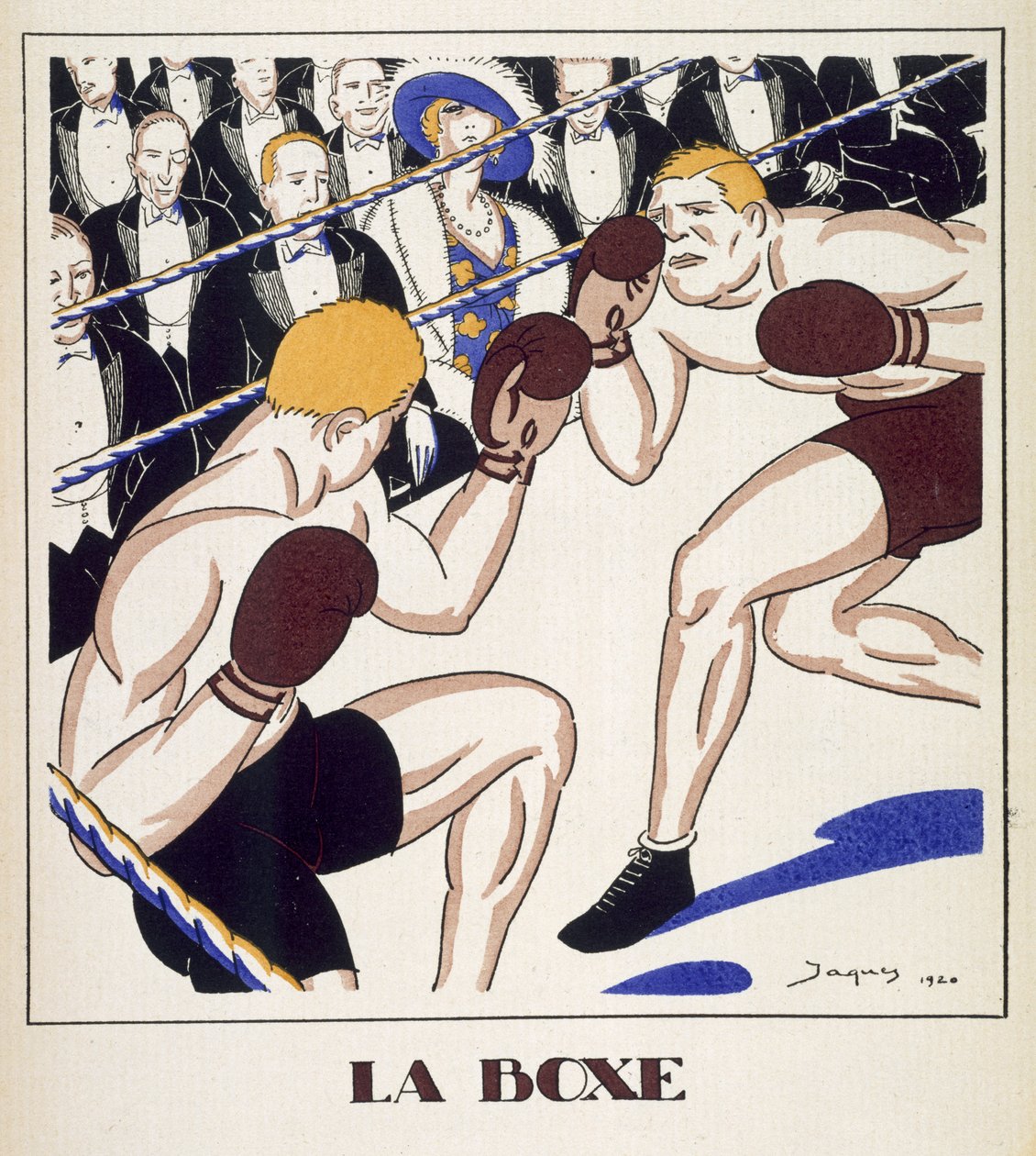 Boxing, from Monsieur 1920 by French School