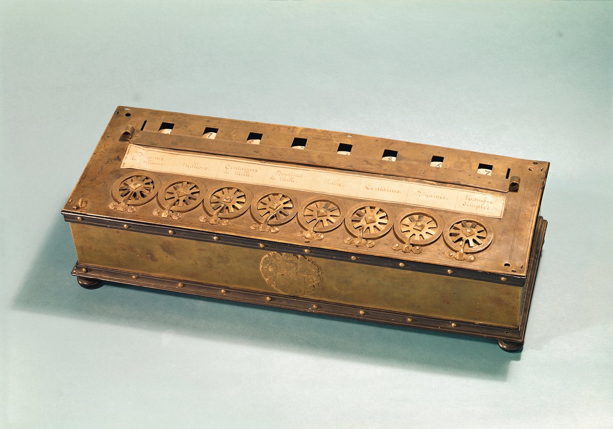 Calculating machine invented by Blaise Pascal by French School
