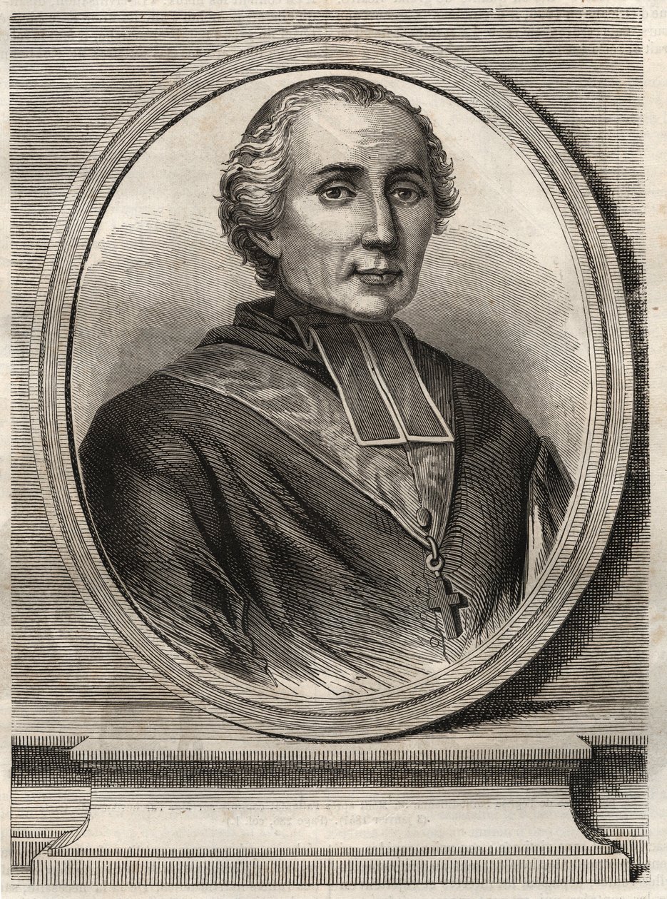 Portrait of Cardinal Francois-Nicolas-Madeleine Morlot (1795-1862) - Archbishop of Paris and Cardinal by French School
