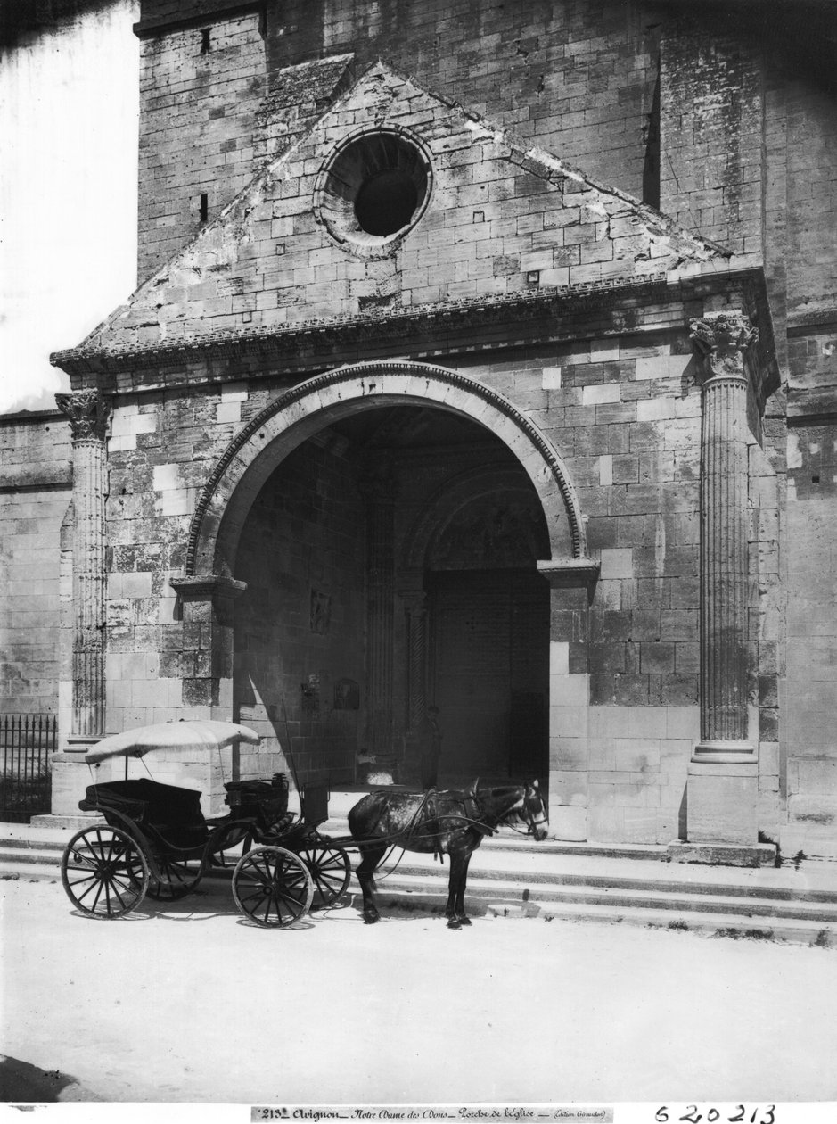 Carriage Waiting Before Porch of Cathedral Notre-Dame-des-Doms by French School