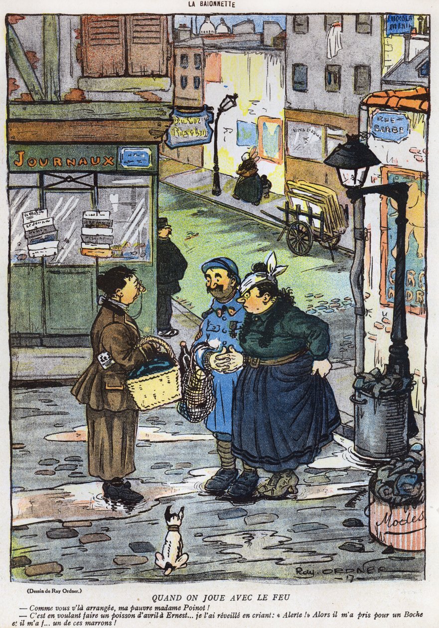 Cartoon depicting the result of a wife