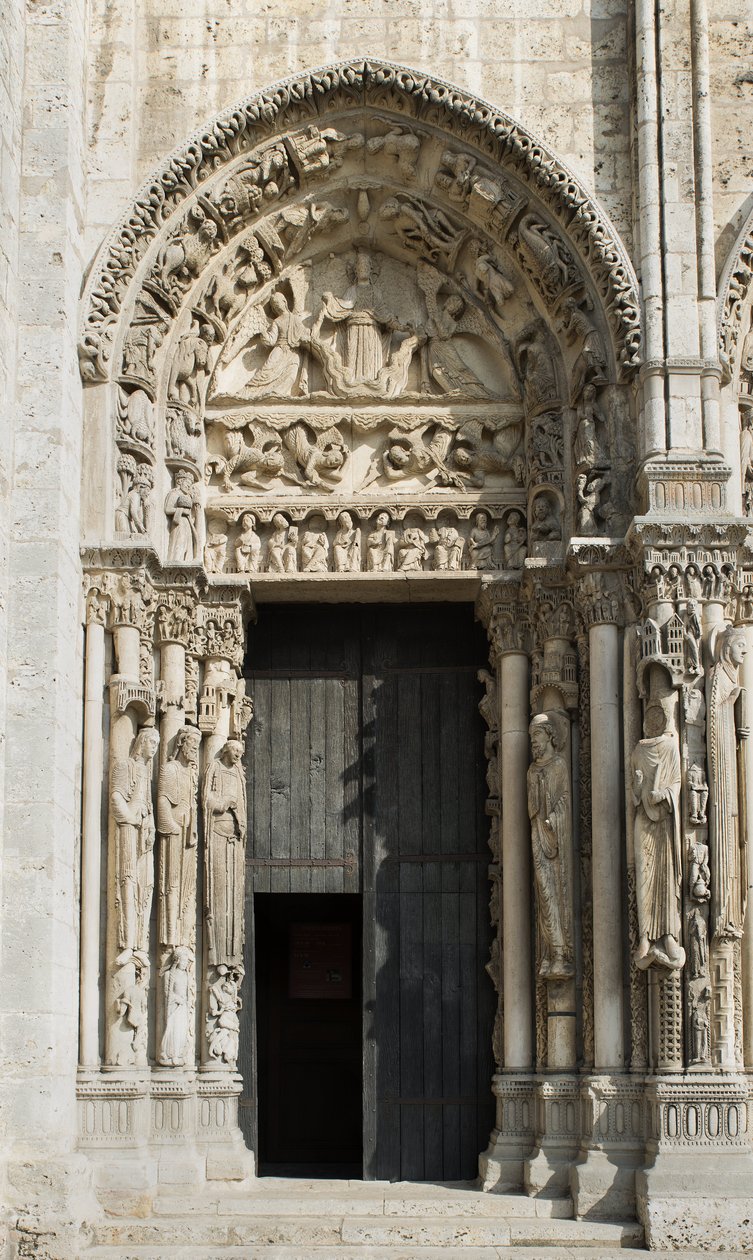 Cathedral of Chartres, Bay to the Left of the Royal Gate Facing West by French School