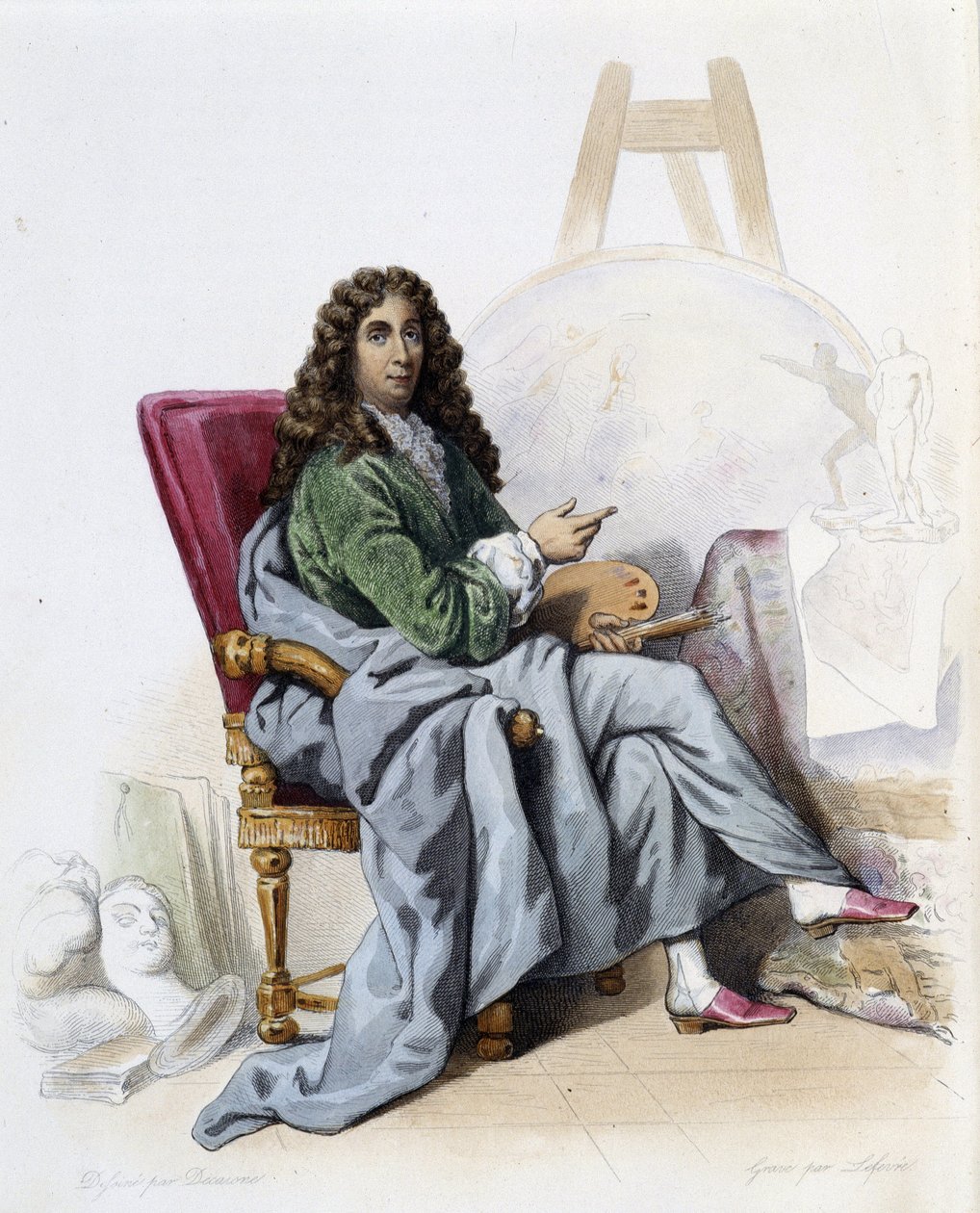 Charles Lebrun (Le Brun) (1619-1690) French painter and decorator- in 