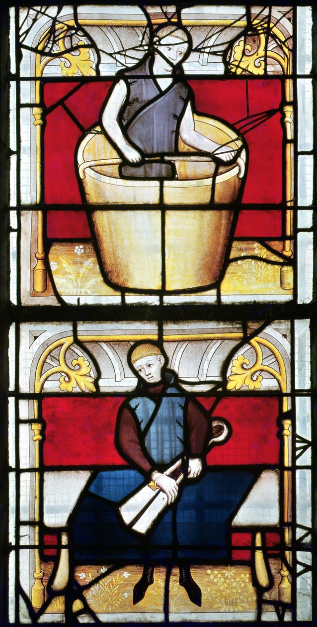 Cloth Merchants Window (detail) by French School