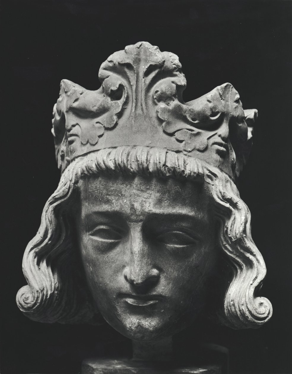 Clovis II, Merovingian Frankish king of Neustria and Burgundy, from Abbey of Saint-Denis, original 13th century (plaster cast) by French School