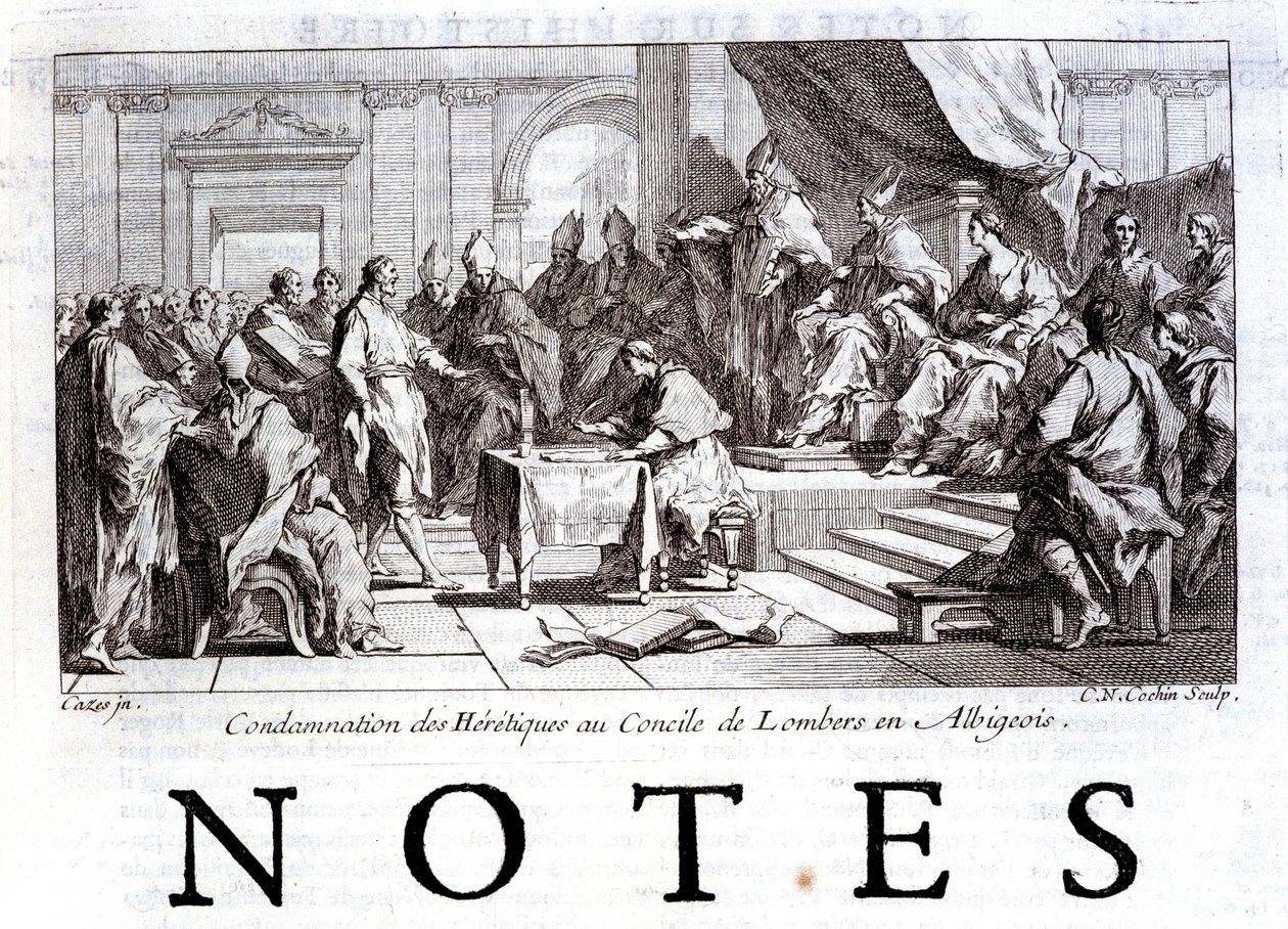 Condemnation of Heretics at the Council of Lombers by French School
