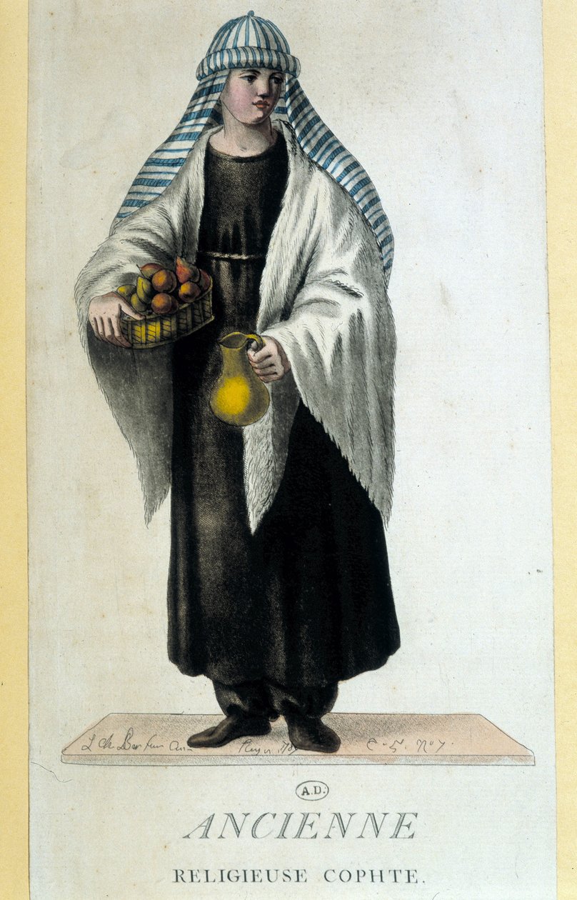 Coptic nun in Egypt in the 18th century by French School