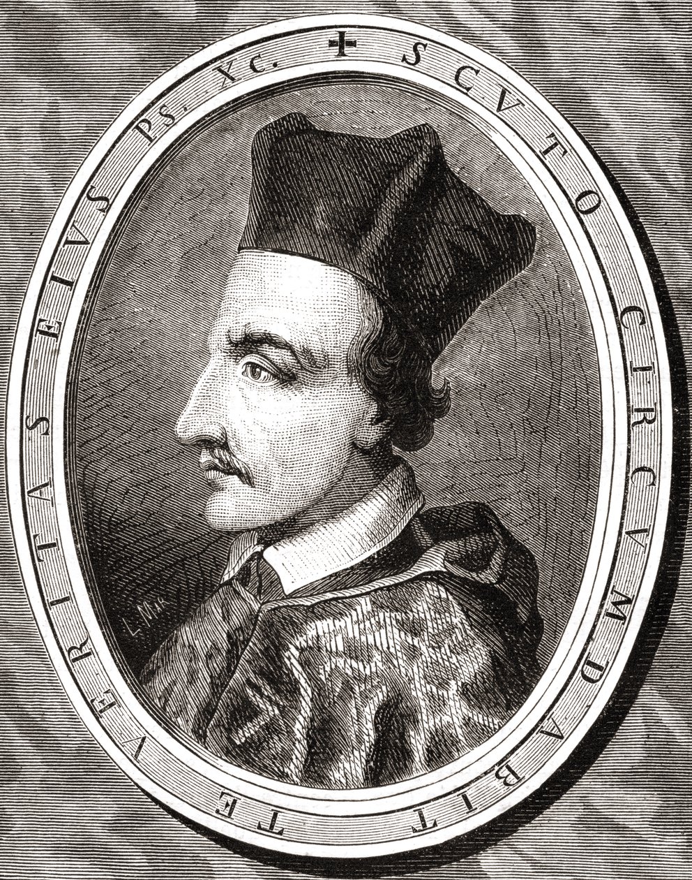 Cornelius Jansen, Bishop of Ypres, engraved by Pannemaker after Latenacci, from 