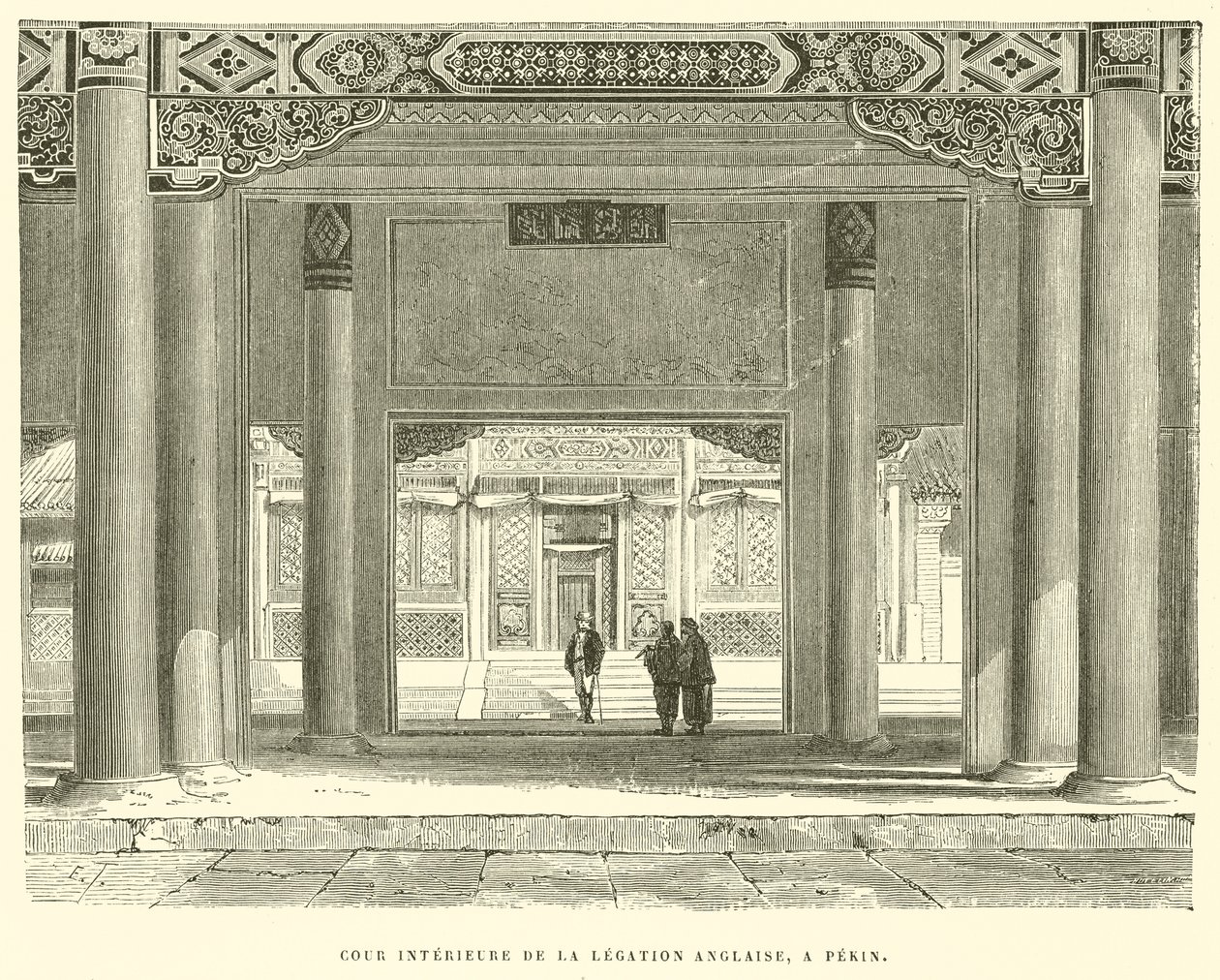 Inner Courtyard of the British Legation, Beijing by French School