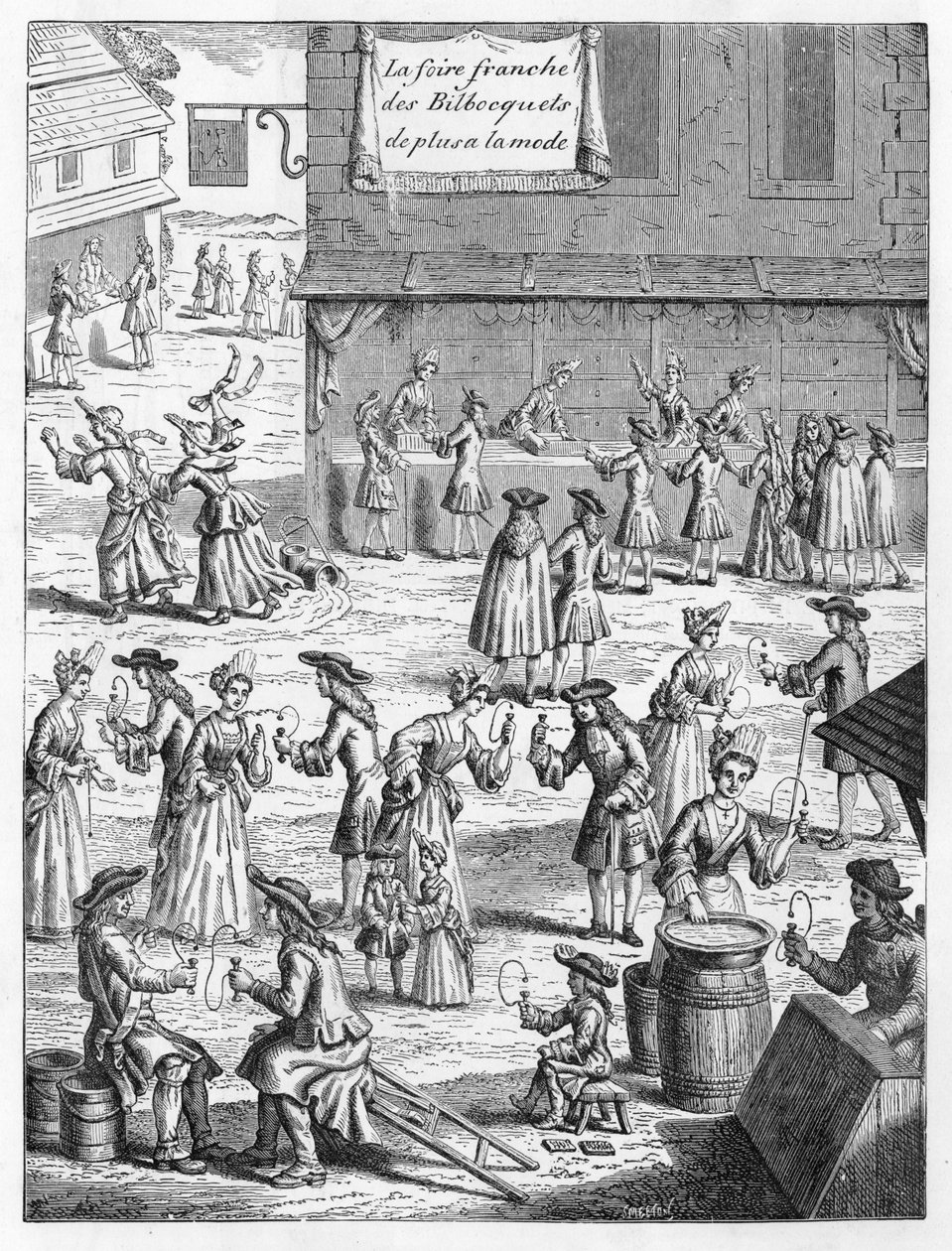 Cup and Ball Fair, late 17th century by French School