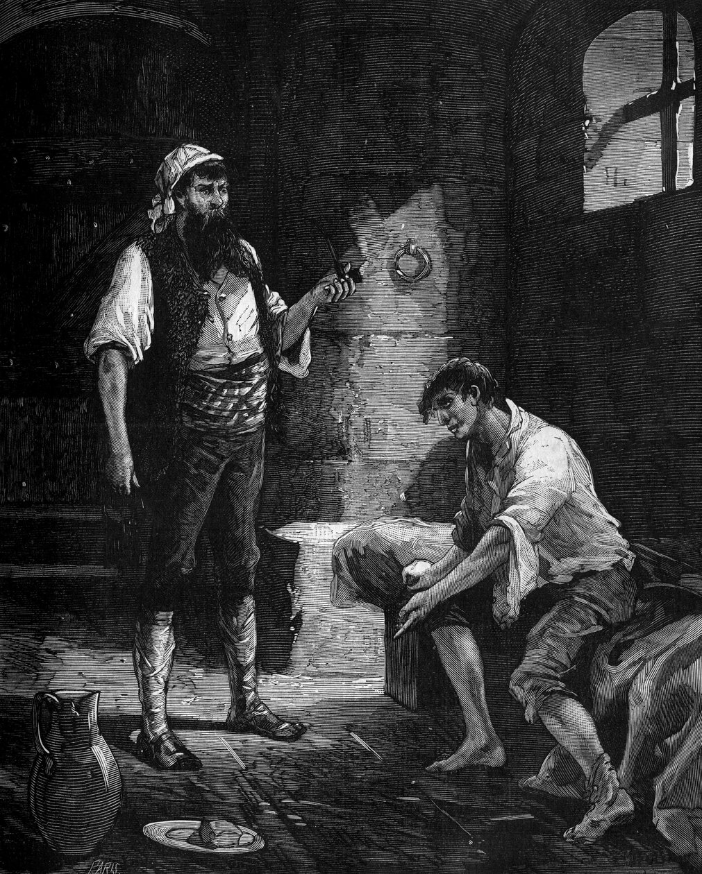 DOLOMIEU (Dieudonne ou Deodat de Gratet de) (1750-1801), French geologist and mineralogist in a prison of Messina in Sicily. in “Popular history of science, inventions and discoveries from the first centuries to the present day” by Bitard Adolphe by French School