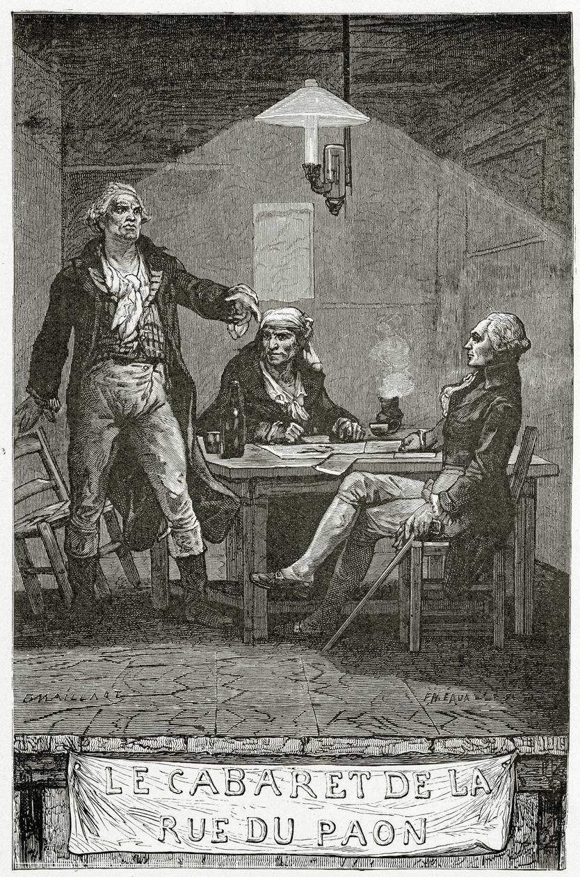 Danton, Marat, Robespierre - Illustration from Ninety-Three by French School