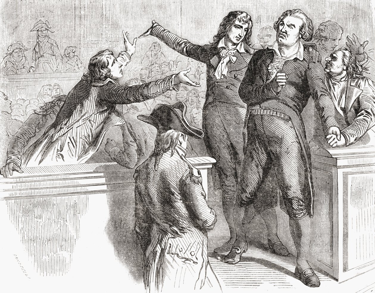 Danton and Desmoulins defend themselves before the Convention, 30th March 1794, from 
