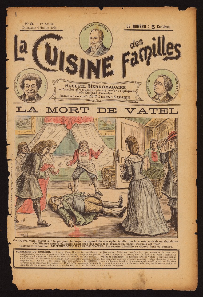 Death of French Chef Francois Vatel by French School