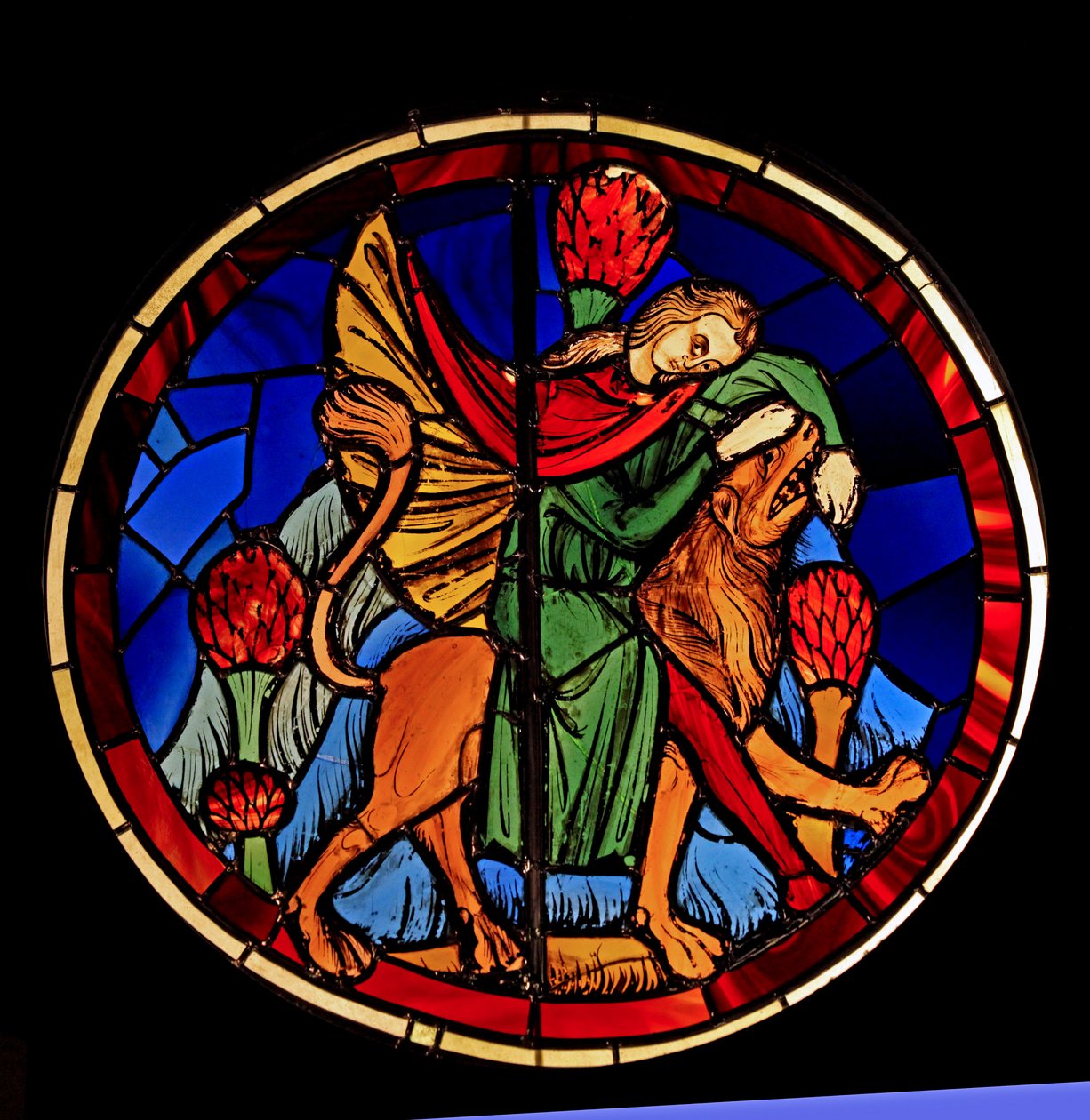 Samson and the Lion (Bay K) by French School