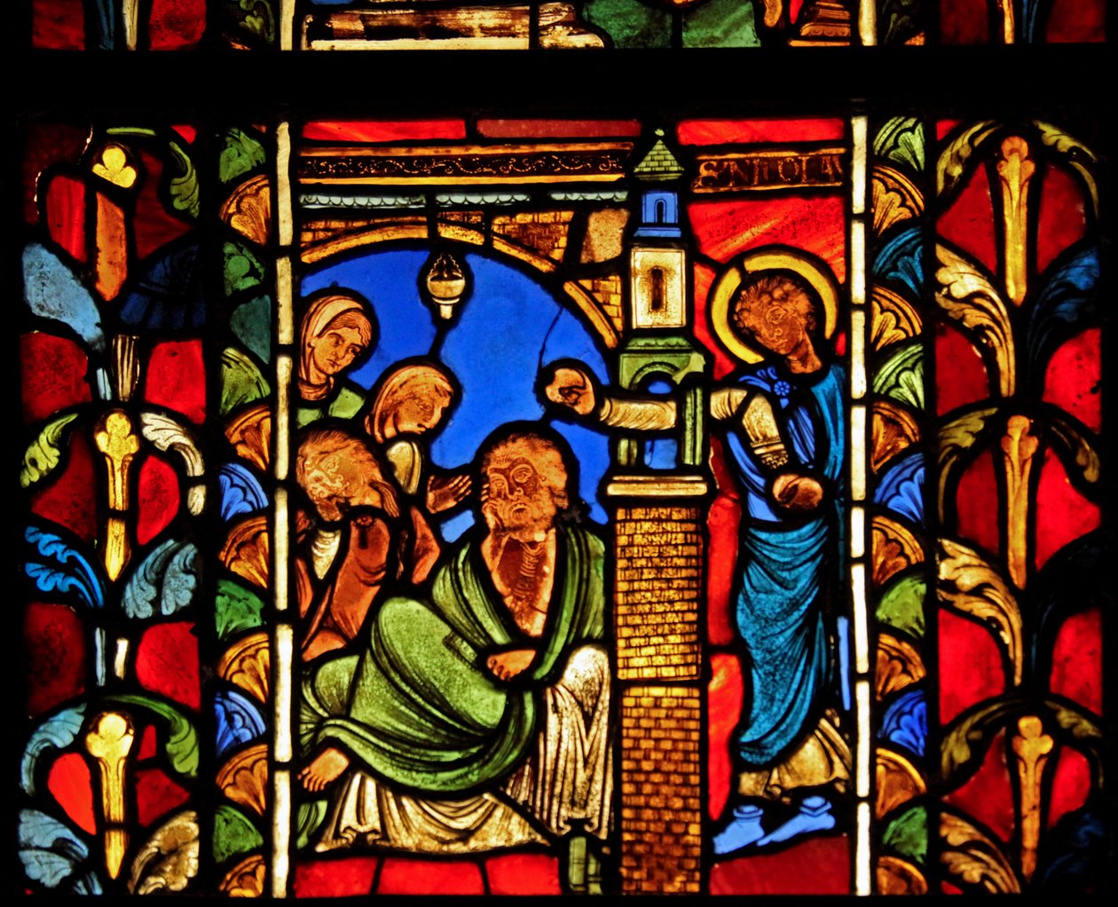 A Scene from the Life of St Nicholas: The Saint Leaves Money to a Man Preventing His Daughters Entering Prostitution by French School