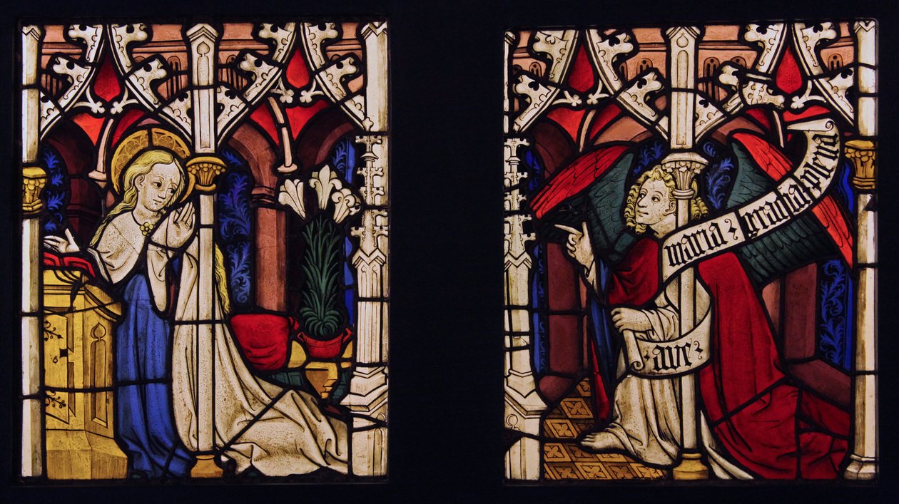 The Annunciation, originally from the Upper Rhine by French School