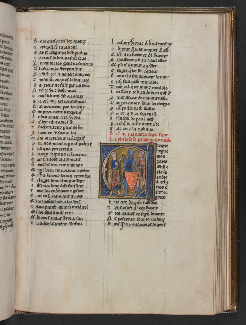 Des III manieres de gens que li philosophe poserent au monde, from Aldobrandino of Siena, Le Régime du corps; Gautier of Metz, L
