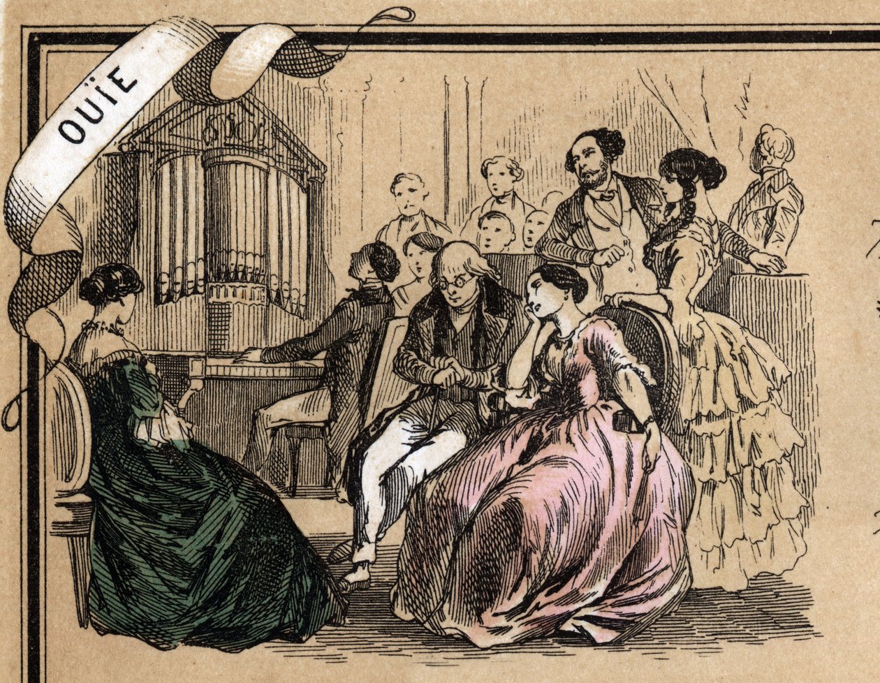 Description of the five senses: detail of the hearing, a concert of music during a social evening. Plate 
