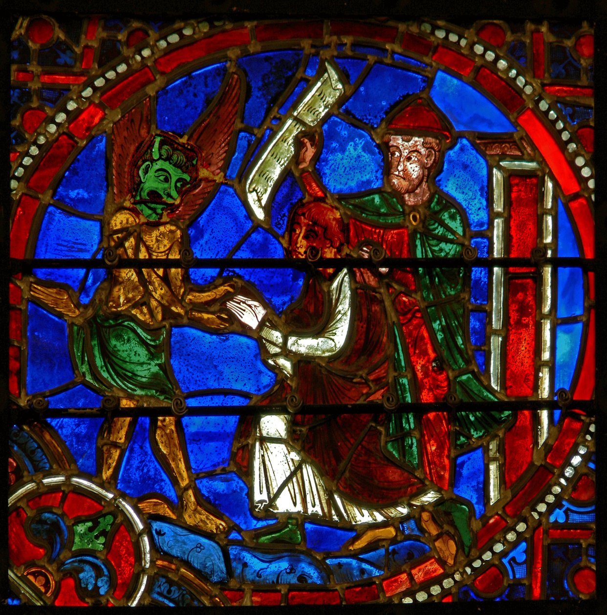 Detail (scenes from the miracle of Theophilus) by French School