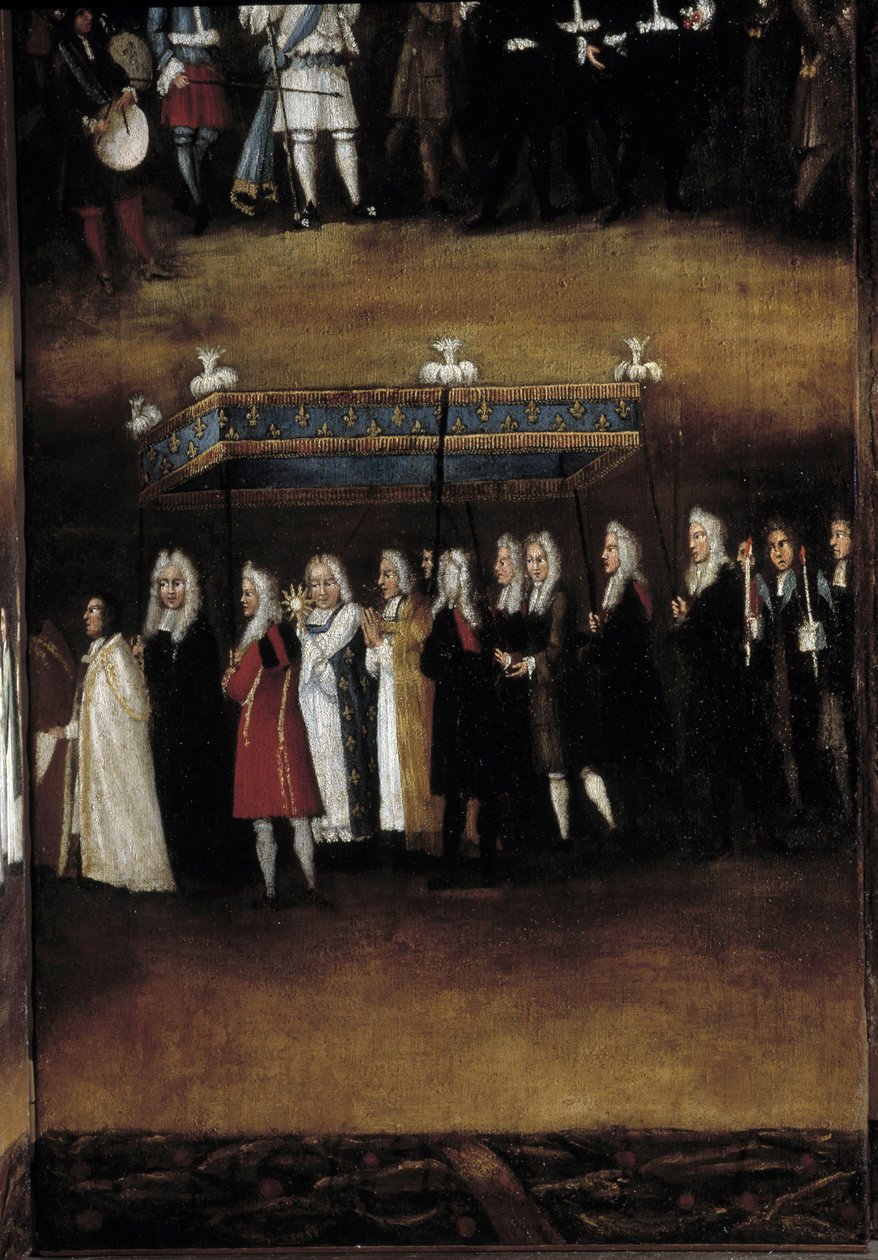 Detail of an 18th century screen used for the Fete God (or Fete of the Blessed Sacrament) by French School
