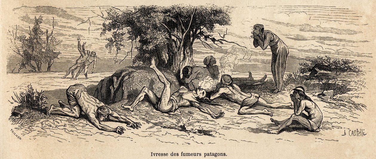 Drunkenness of smokers, illustration for 
