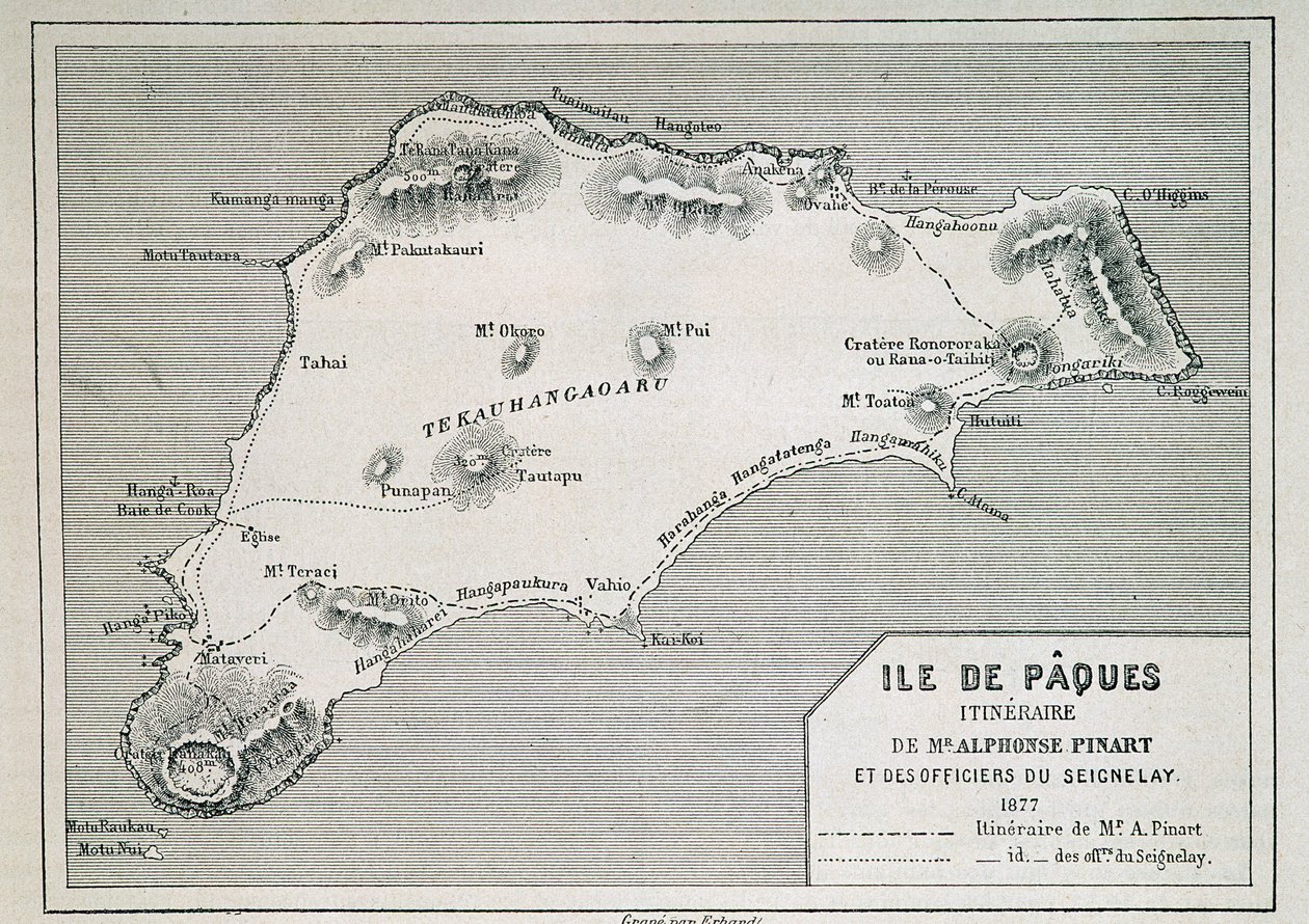 Easter Island (Rapa Nui): Itinerary of Mr. Pinart by French School