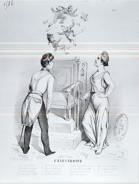 Electricity, Caricature of the 1848 Revolution by French School