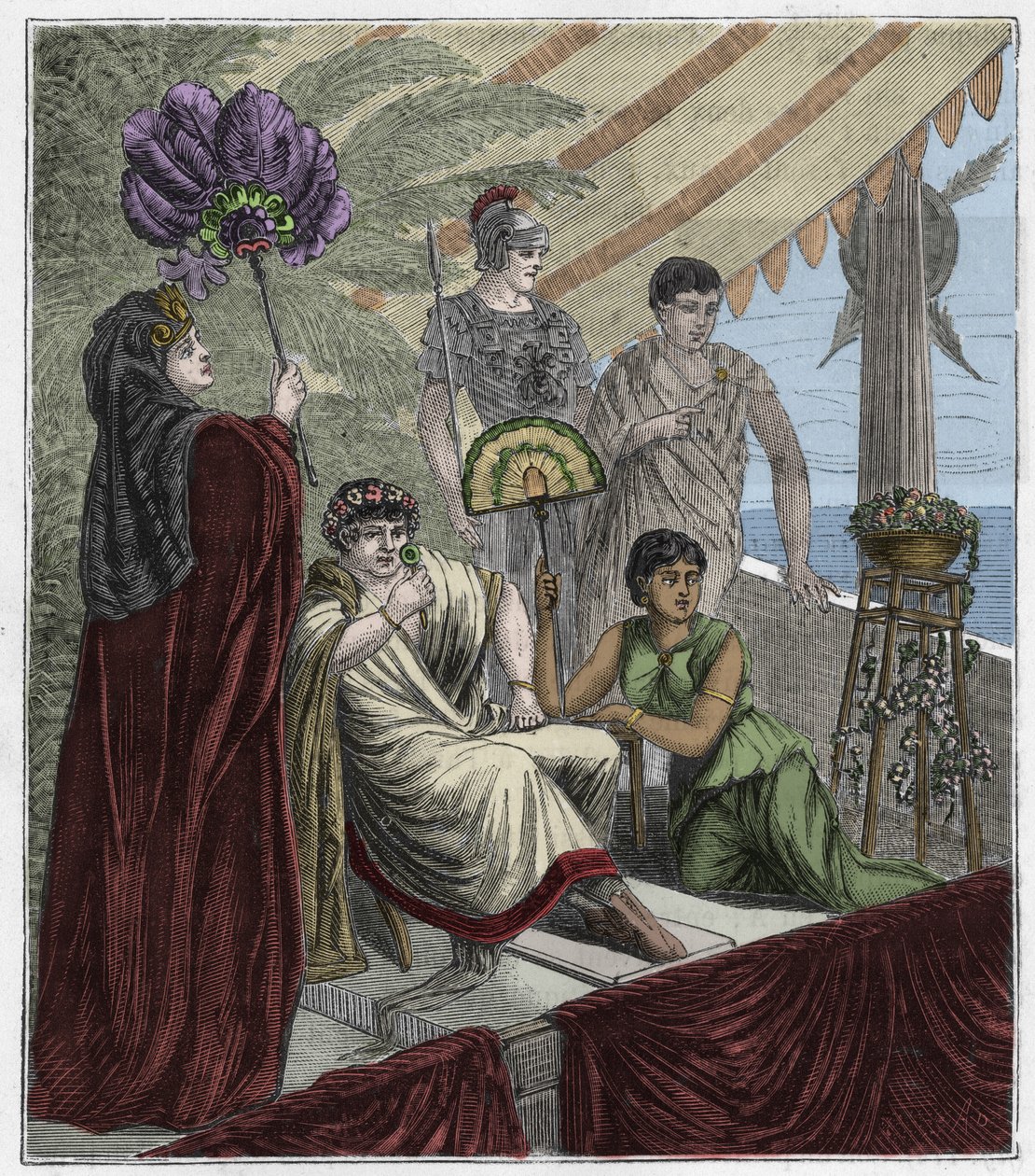 Emerald Blade Used as an Optical Instrument by Emperor Nero (Engraving in 