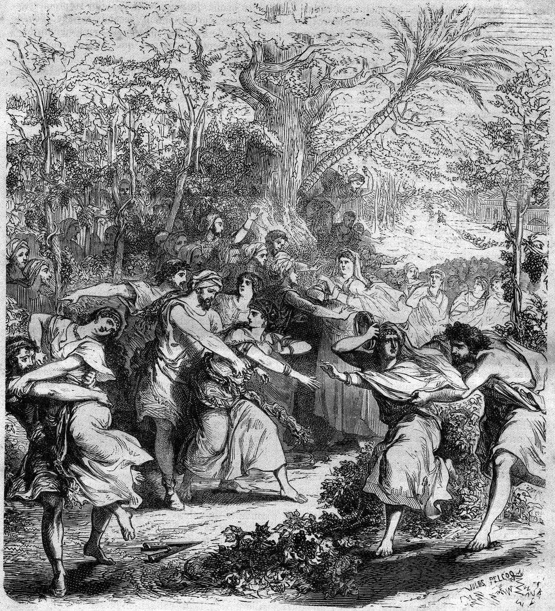 Emperor Nicephorus III Botaniates (1001-1081), Byzantine emperor from 1078 to 1081, had the young boys and girls abducted. Engraving in “Histoire des Papes-Rois-Queen and Empereurs a travers les centuries” by Maurice Lachatre by French School