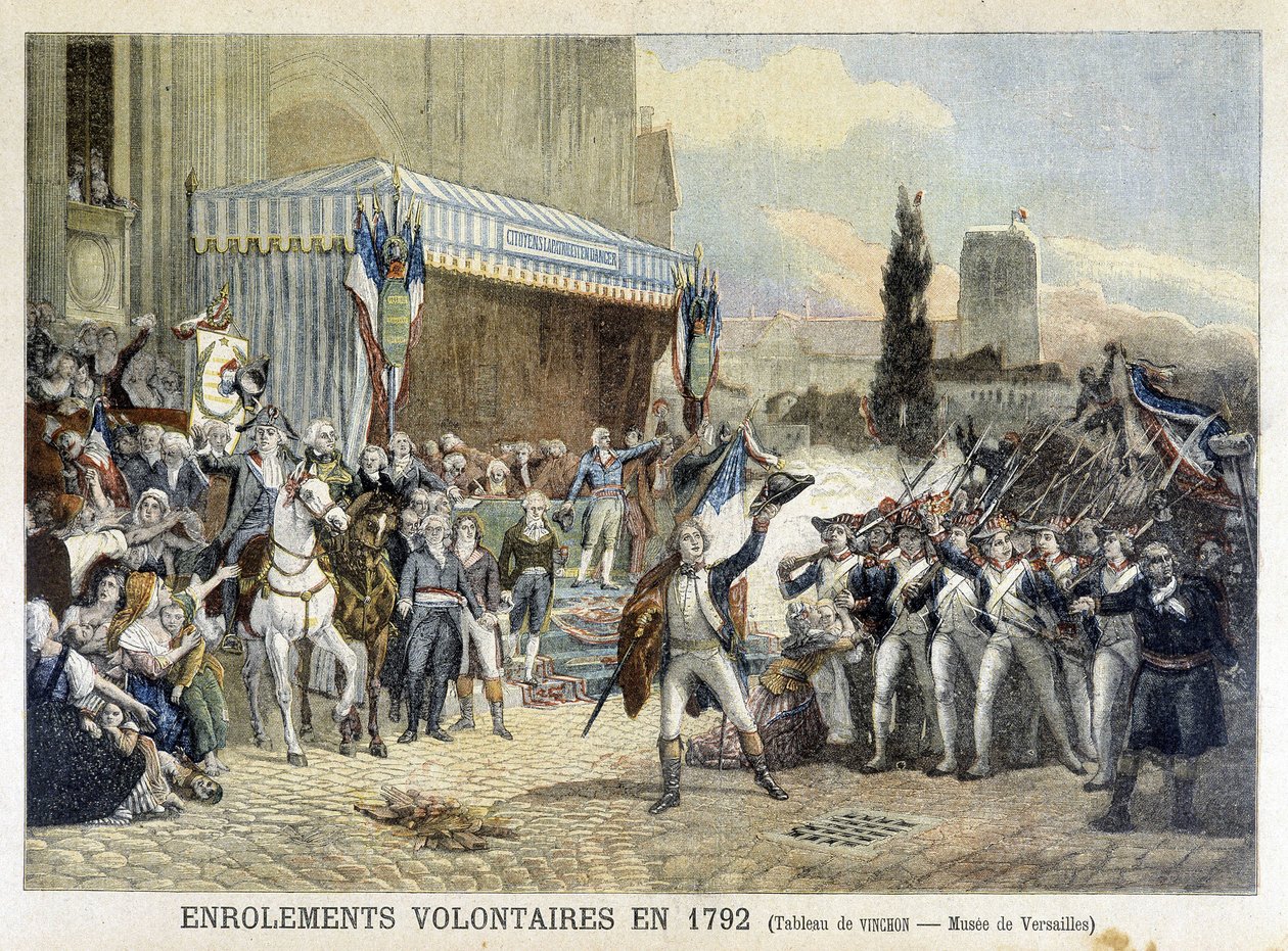 Enrolment of Volunteers in 1792 von French School