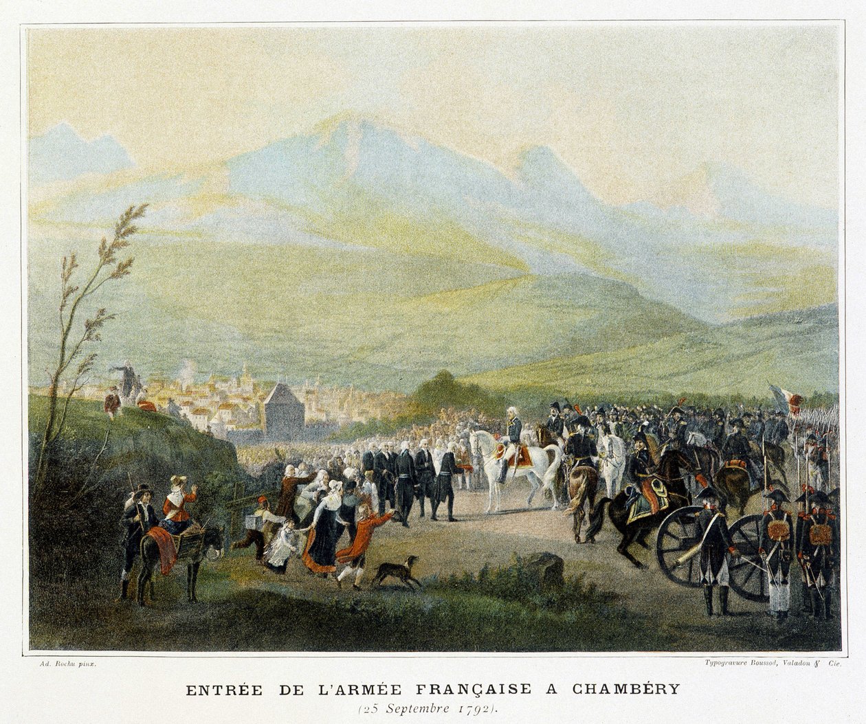 Entry of the French army at Chambery, September 25 by French School