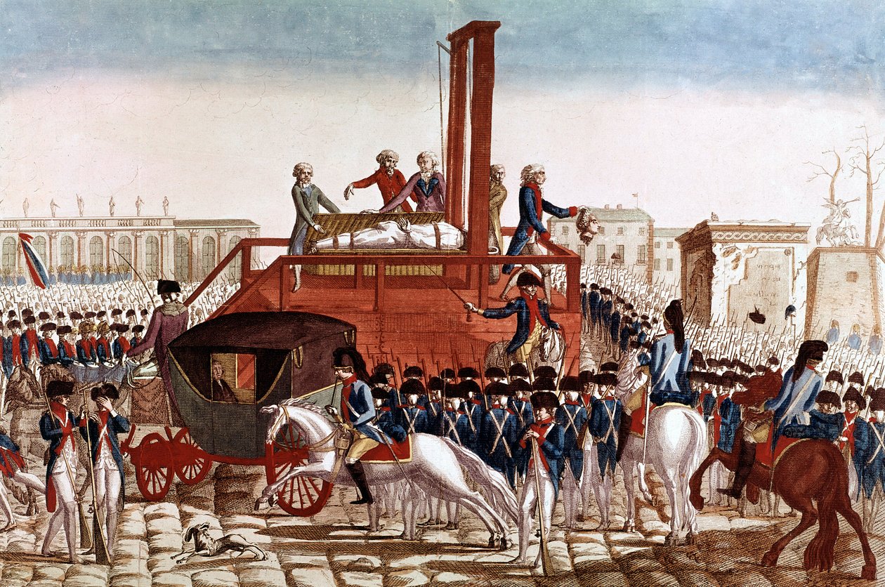 Execution of Louis XVI of France, January 21 by French School