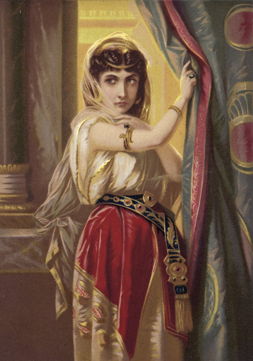 Exotic Girl, Wearing Gold Jewelry by French School