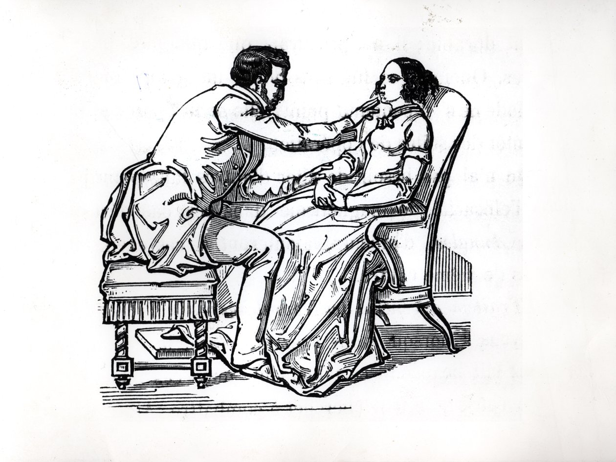 Experiment in Animal Magnetism by Franz Anton Mesmer in 1784 by French School
