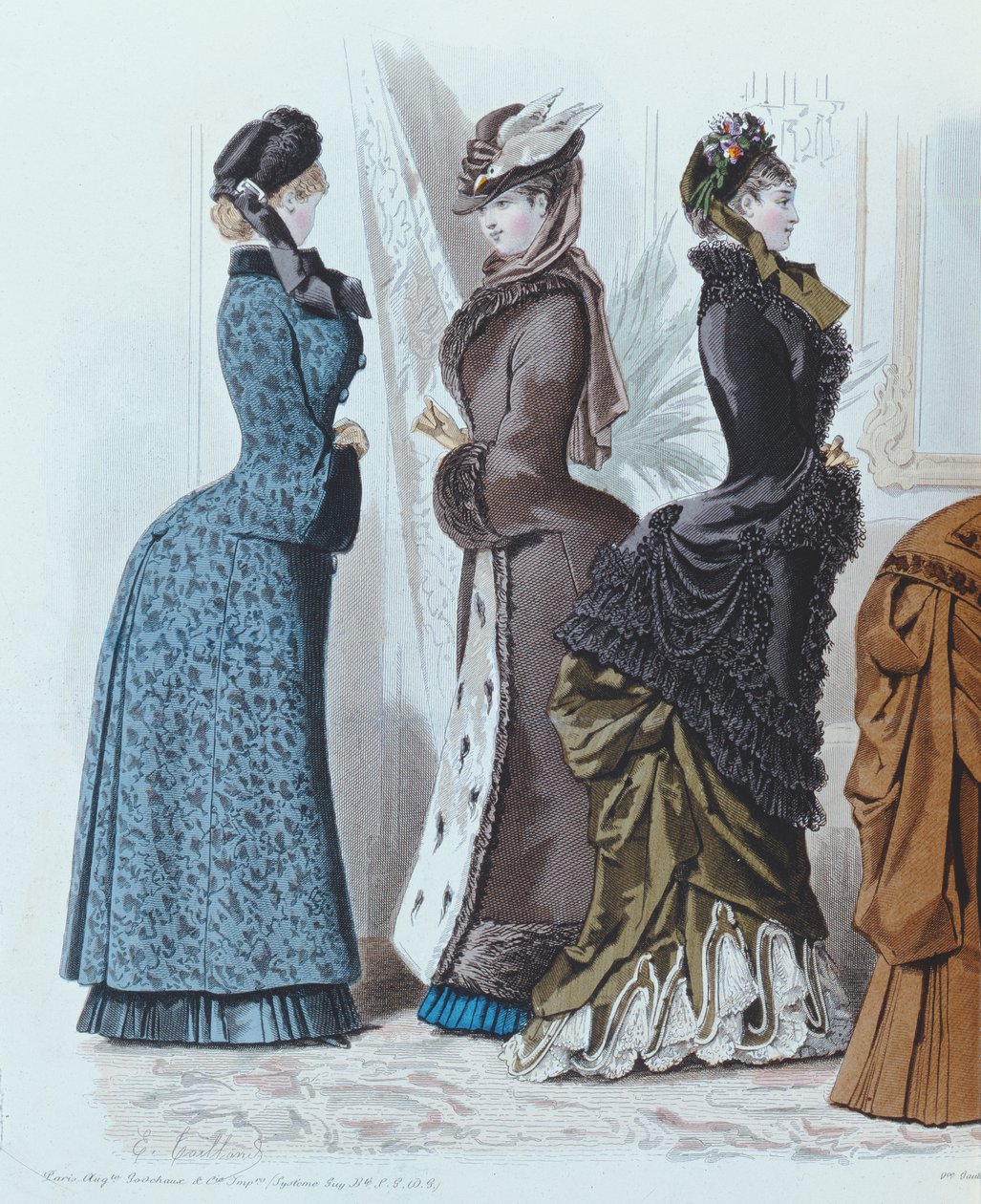 Fashion plate from Le Moniteur de la Mode, 1882