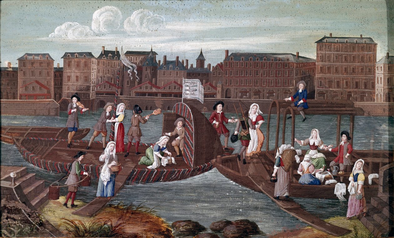 Fish and lavender on the back (detail) by French School