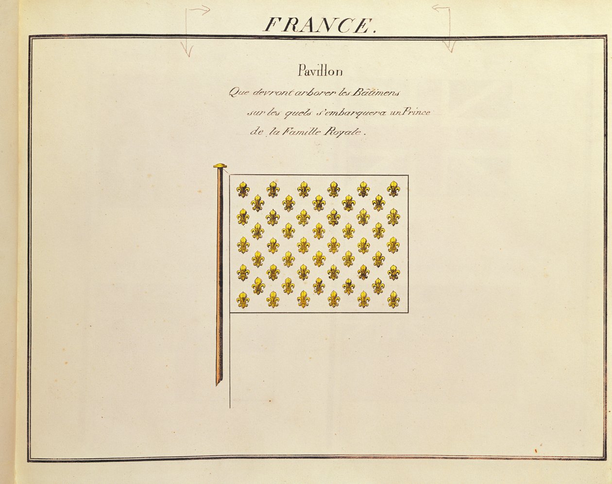 Flag of a Prince of the Royal Family, from Pavillons des Puissances Maritimes by French School