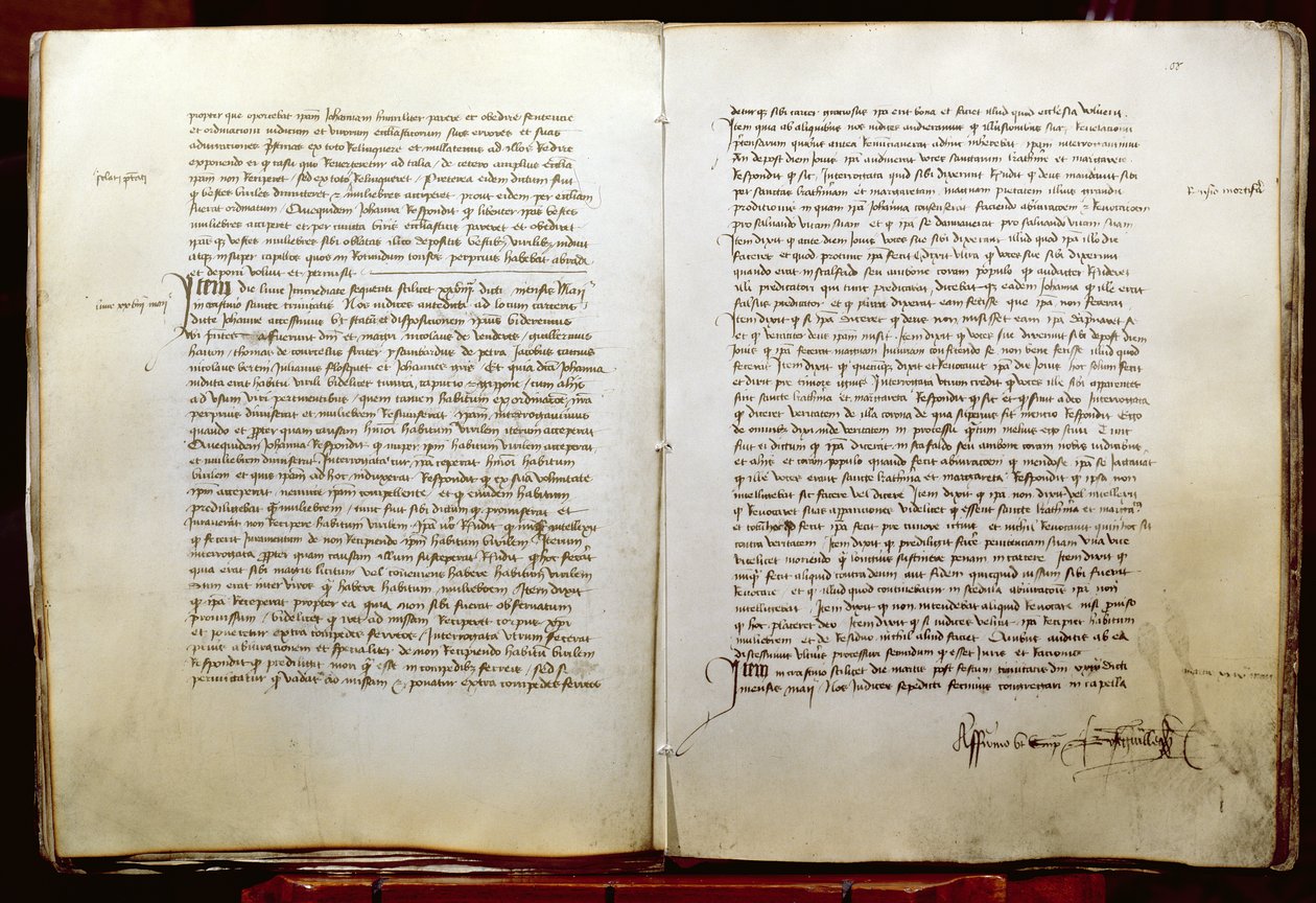 Folio 108 from The Trial of Relapse of Joan of Arc, 28 May 1431 by French School