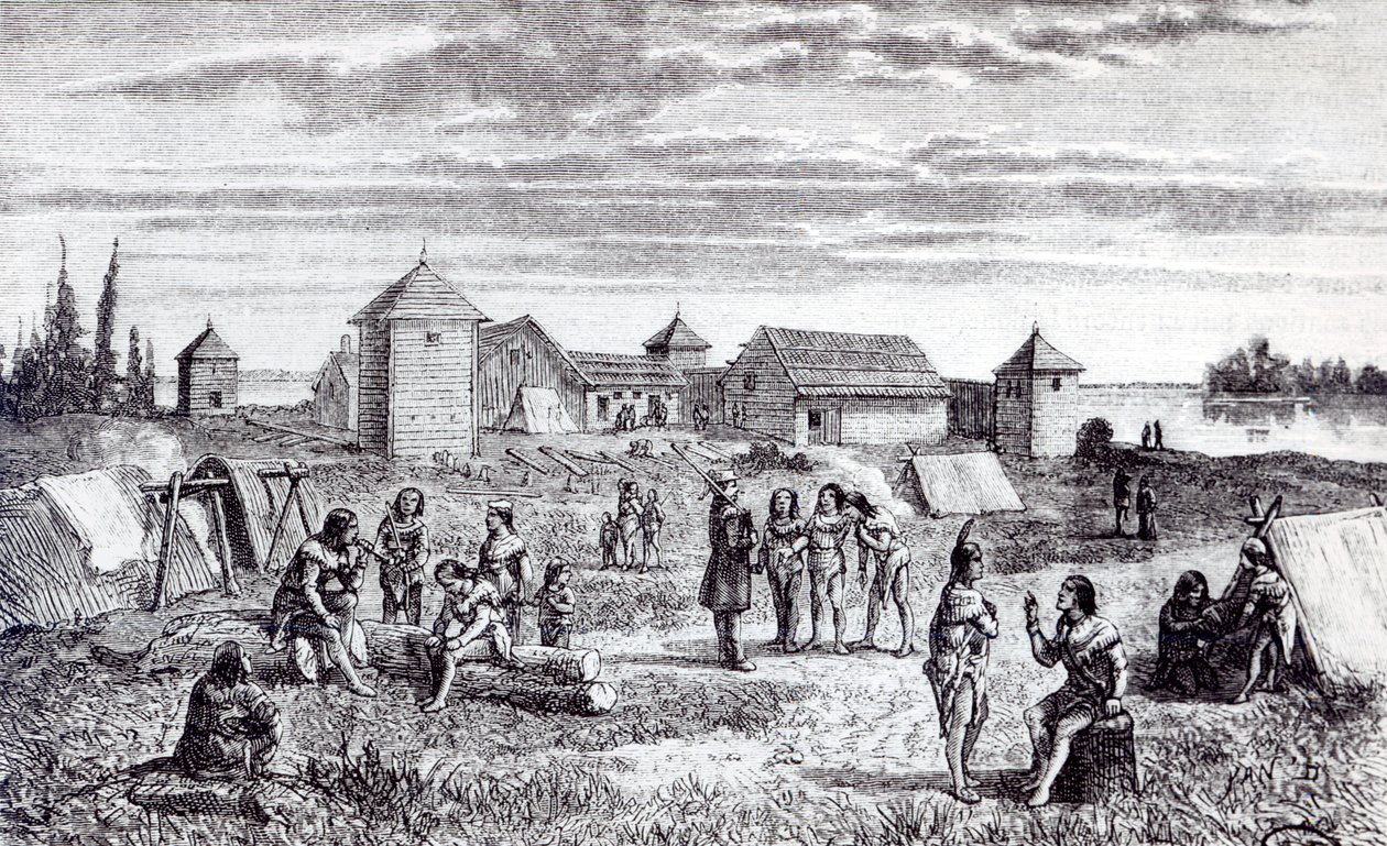 Fort Youkon, a Hudson Bay Company Trading Station by French School