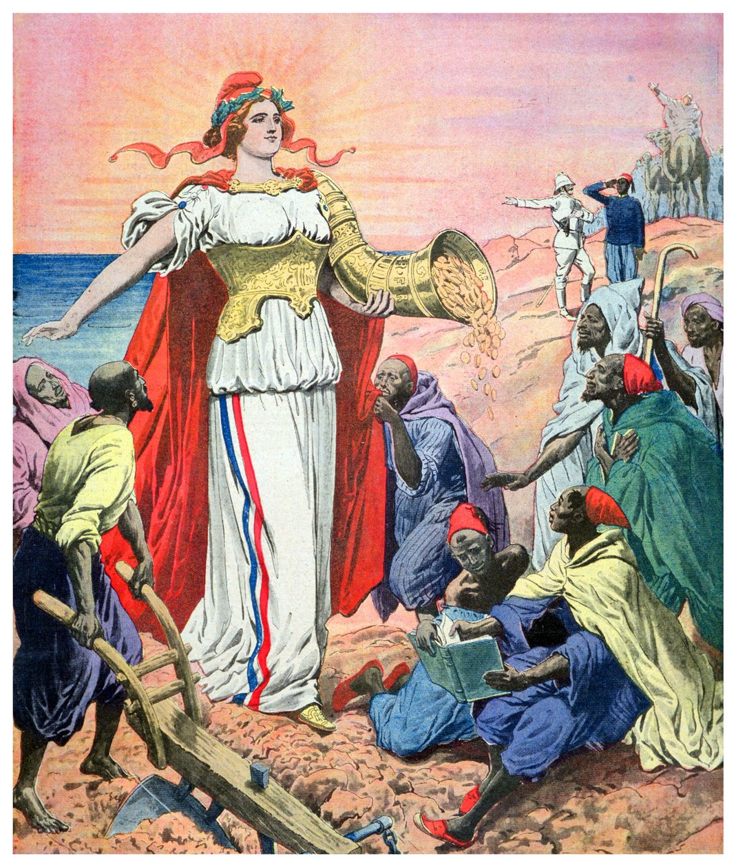France as the Benefactor of Riches for the People of Morocco by French School
