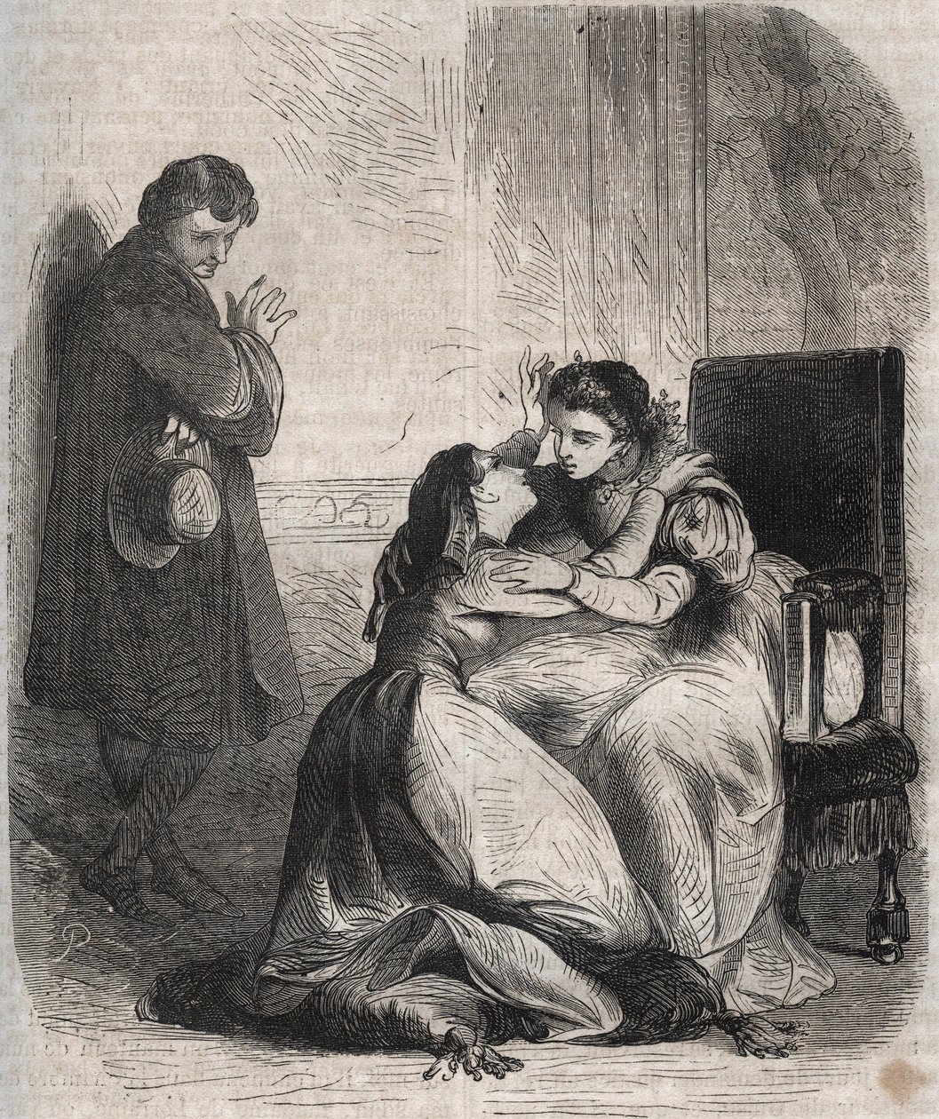 Francoise de Montmorency-Fosseux (1566-1641) Asks Forgiveness to Queen Marguerite de Valois (1553-1615), Known as Queen Margot. She Is the Mistress of King Henry IV (1553-1610) and Is Apprehensively Giving Birth to Their Child by French School