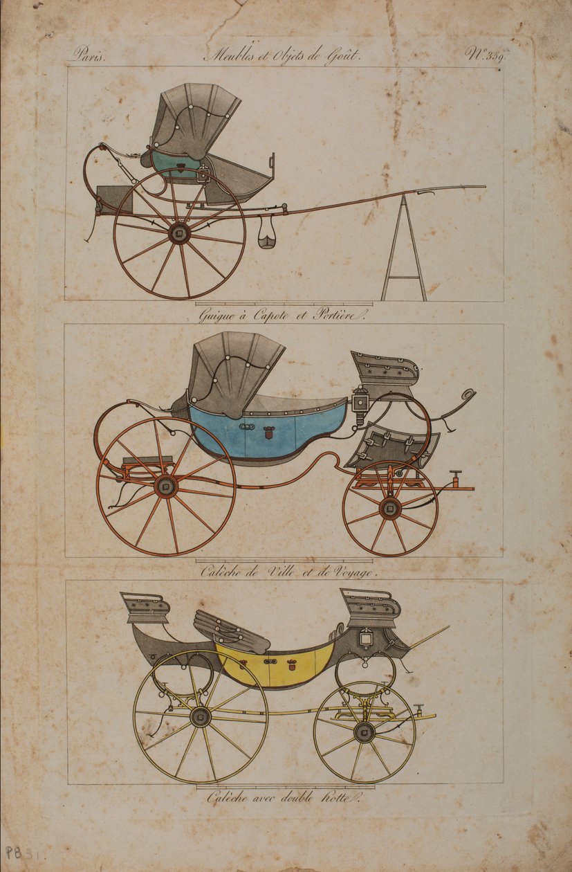 Furniture and Objects of Taste, No. 32, Simple Phaeton by French School