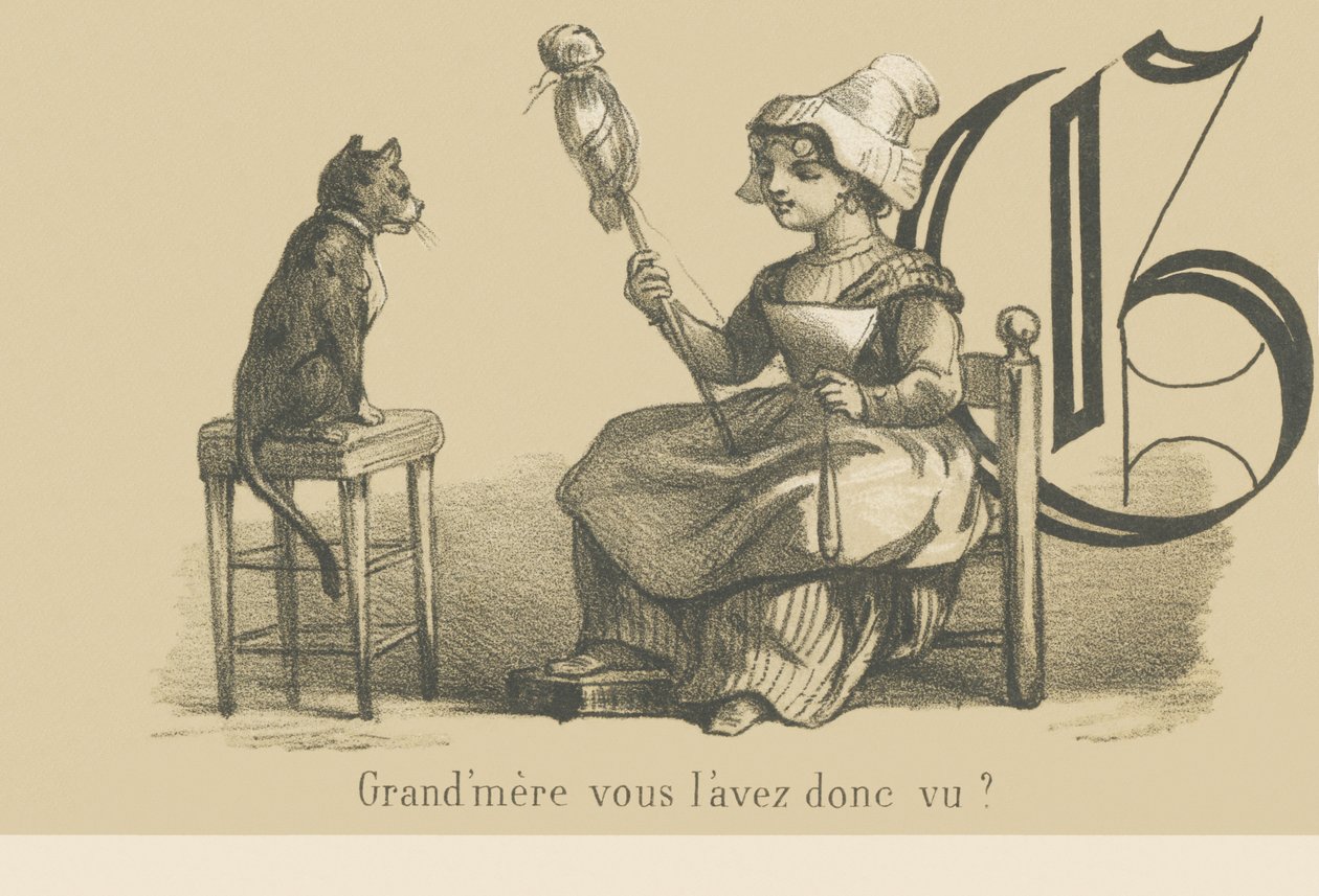 Grandmother, did you see him? by French School