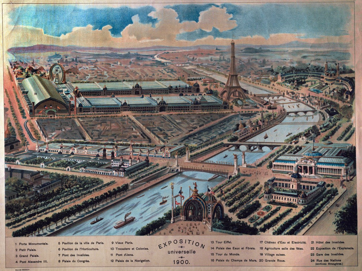 General View of the Paris Universal Exhibition (engraving) by French School