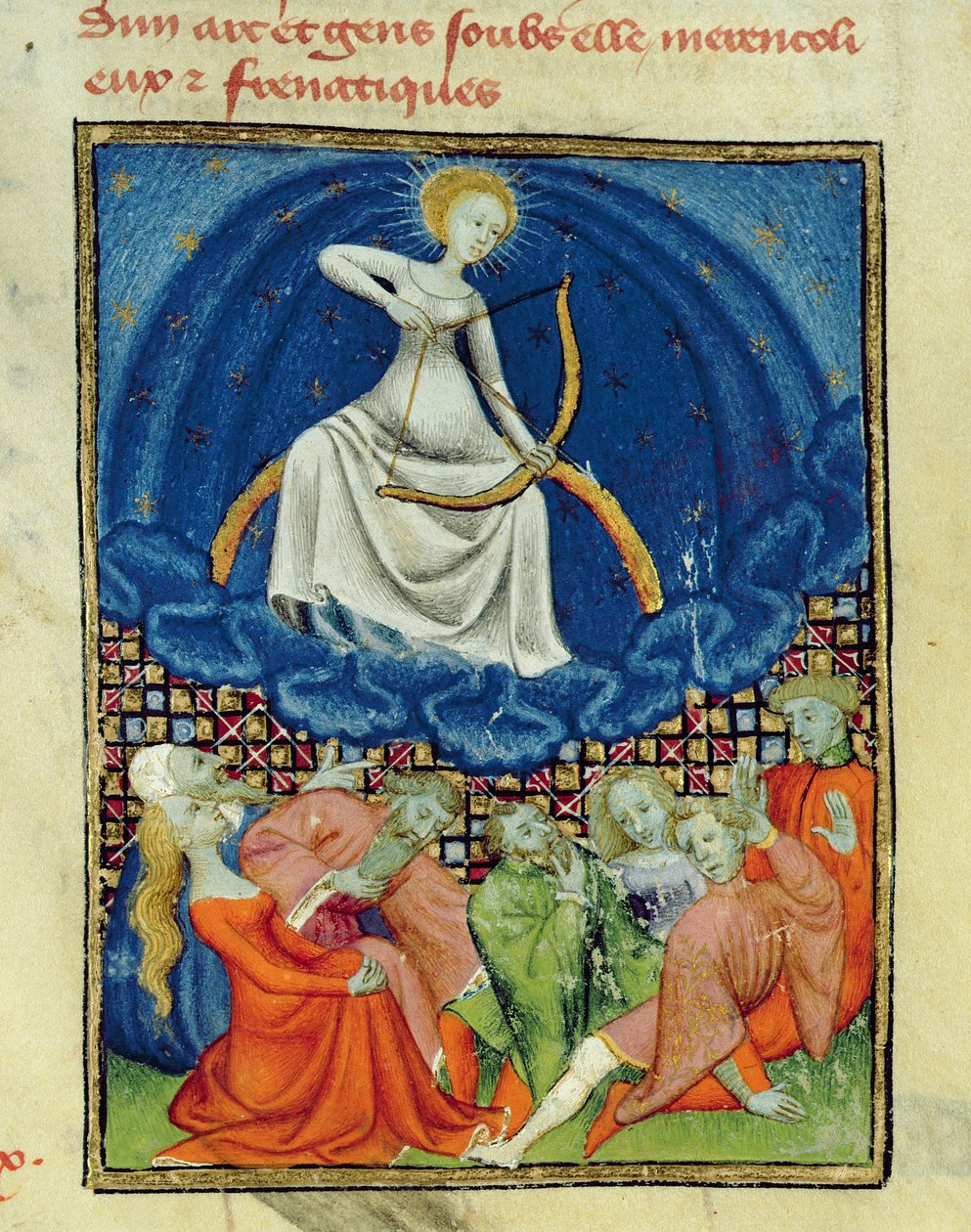 Diana and Her Followers, Lunatics (Worshippers of the Moon), Parisian Copy, c.1410-15 by French School